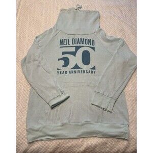 Neil Diamond 50 Year Anniversary 2007 light blue wide neck Women L Sweatshirt